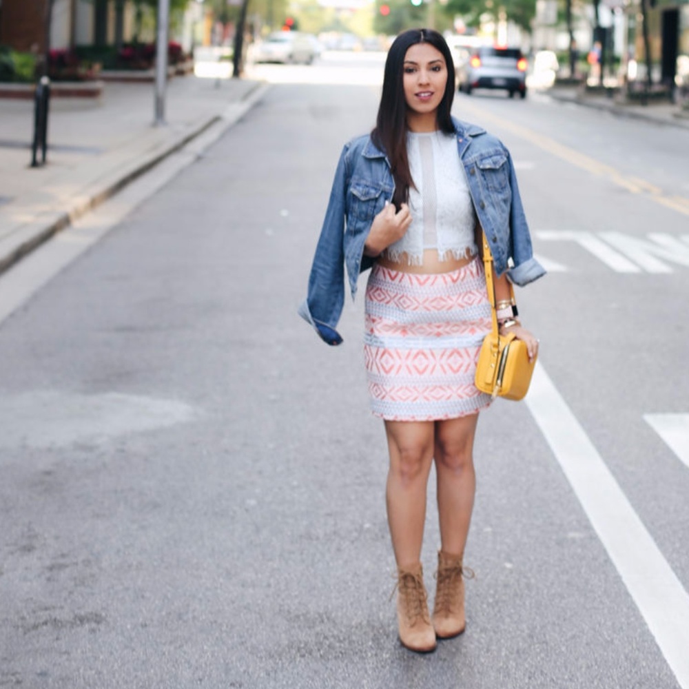 PRINTED MINI SKIRT